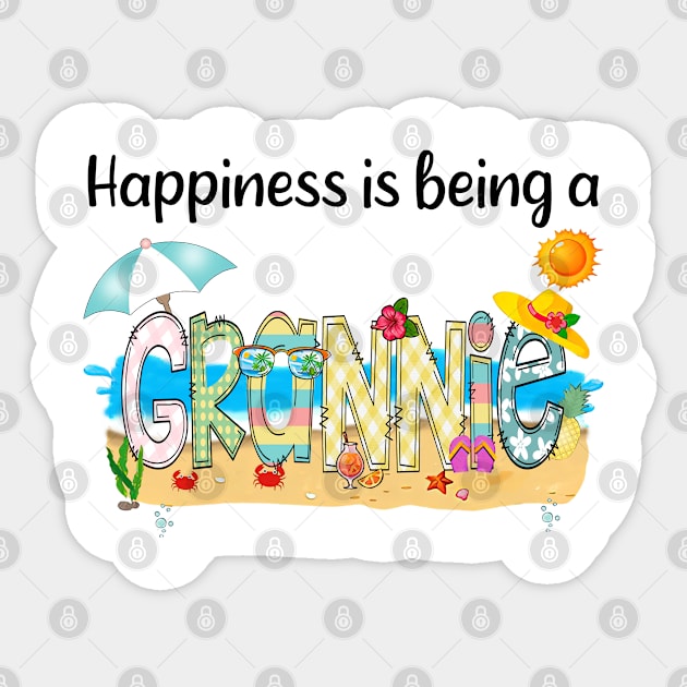 Happiness Is Being A Grannie Summer Beach Happy Mother's Day Sticker by KIMIKA